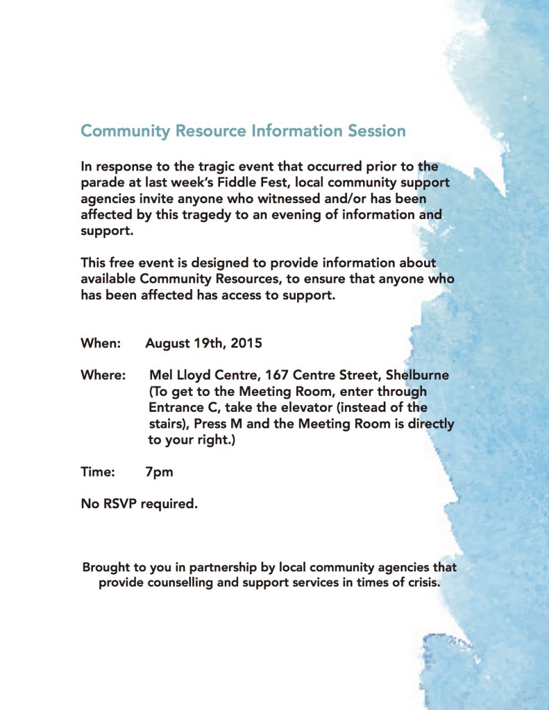 Community Information Session Flyer